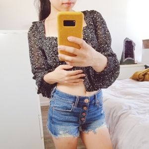 Cute high waisted denim shorts